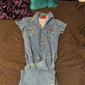 Blue Jean pants ROMPER. From Hot Topic